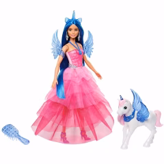 Barbie Mavi Saçlı Prenses Bebek- HRR16