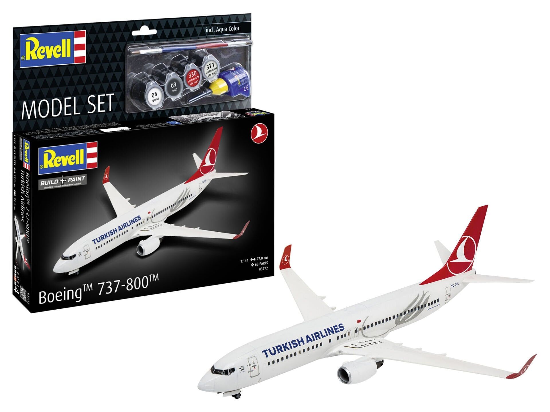 Revell Model Set Türk Hava Yolları/Turkish Airlines Boeing 737-800 (63772)