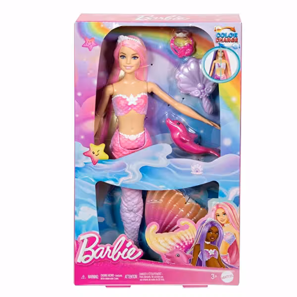 Barbie Renk Değiştiren Deniz Kızı ve Aksesuarları- HRP97