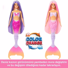 Barbie Renk Değiştiren Deniz Kızı ve Aksesuarları- HRP97