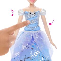 Sesli ve Işıklı Disney Prensesi Sihirli Balo Elbiseli Cinderella Bebek-  JBF94