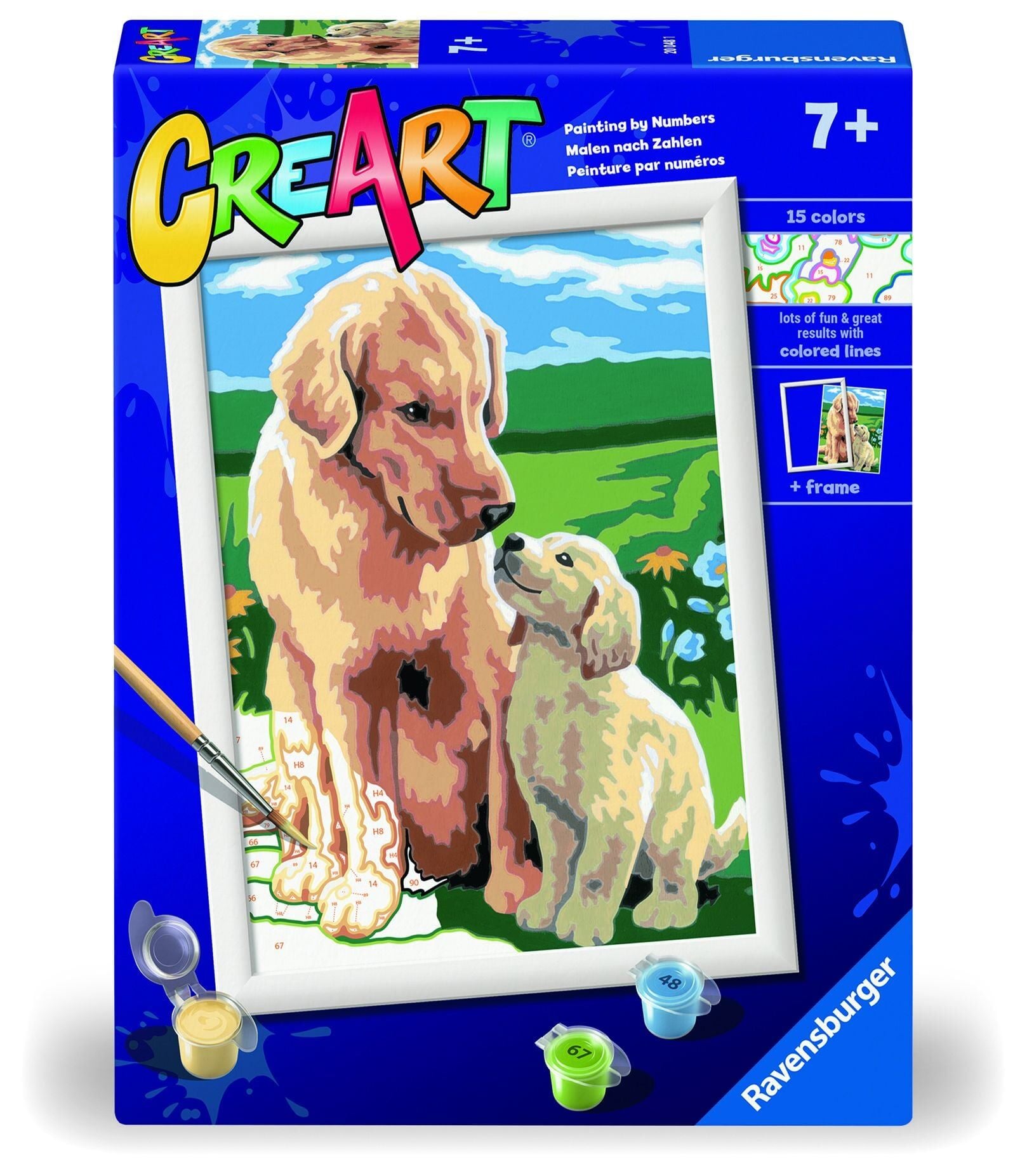 Creart Anne ve Yavru Köpek - Sayılarla Boyama Hobi Seti (200481)