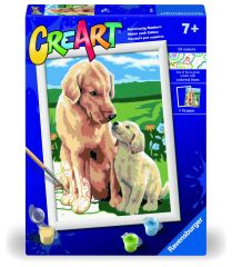 Creart Anne ve Yavru Köpek - Sayılarla Boyama Hobi Seti (200481)