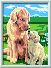 Creart Anne ve Yavru Köpek - Sayılarla Boyama Hobi Seti (200481)