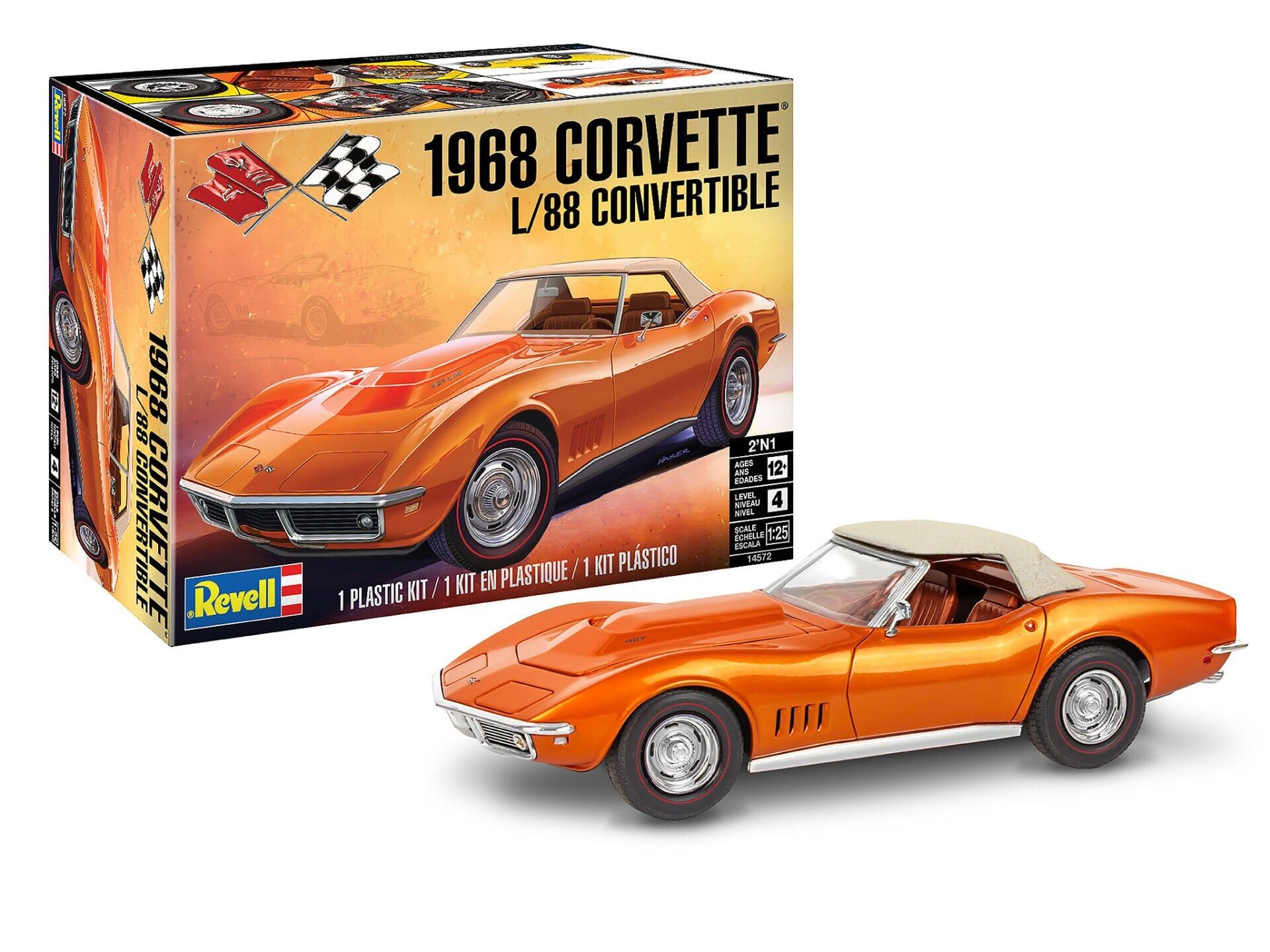 Revell ’68 Corvette L/88 Convertible İkisi Bir Arada Model Kit (14572)
