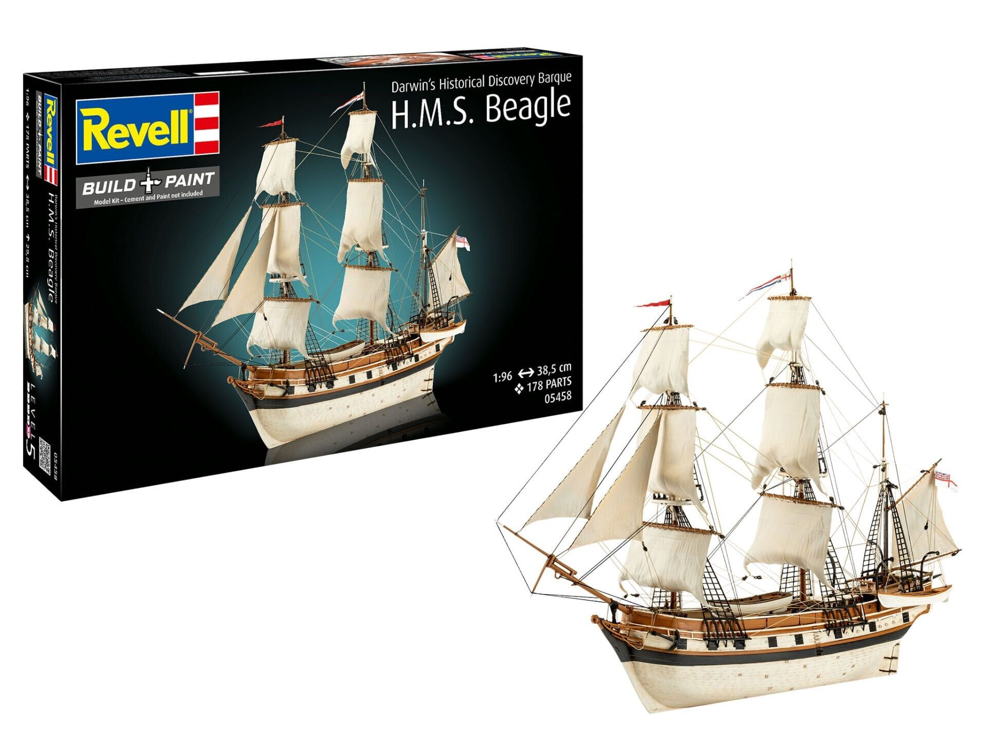 Revell H.M.S. Beagle Darwin's Historical Discovery Barque Model Kit (05458)