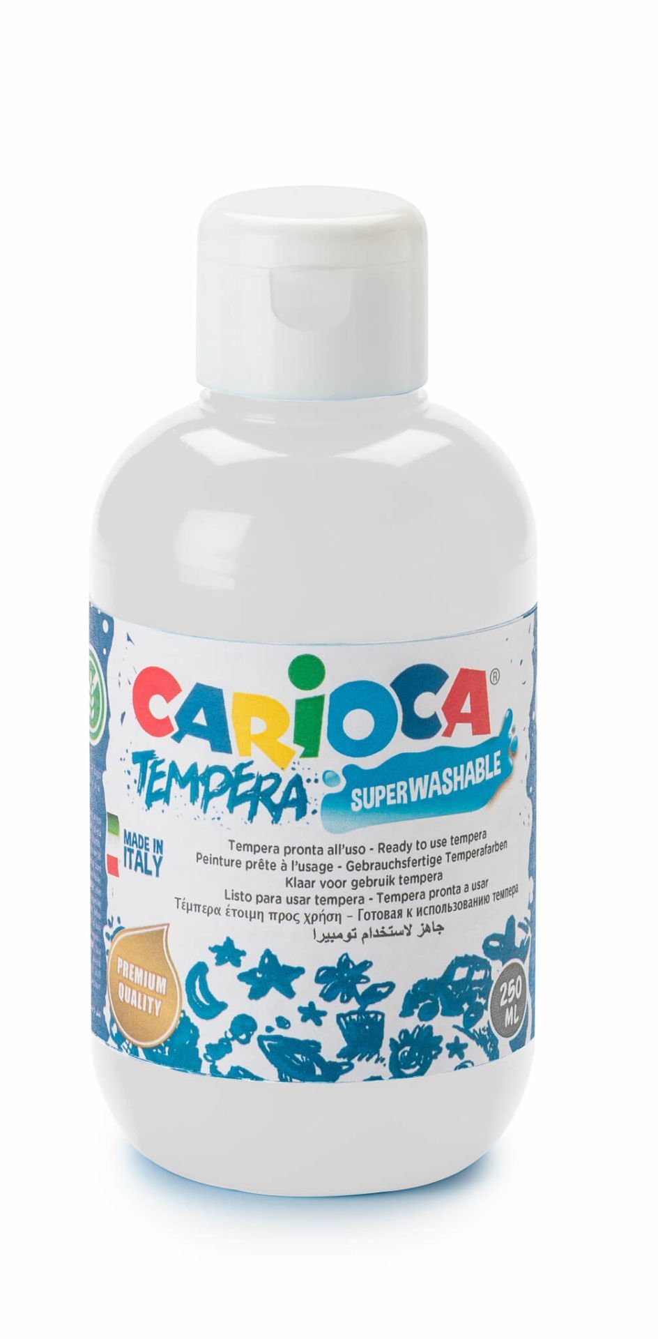 Carioca TEMPERA SULUBOYA SÜPER YIKANABİLİR BEYAZ 250 ML.