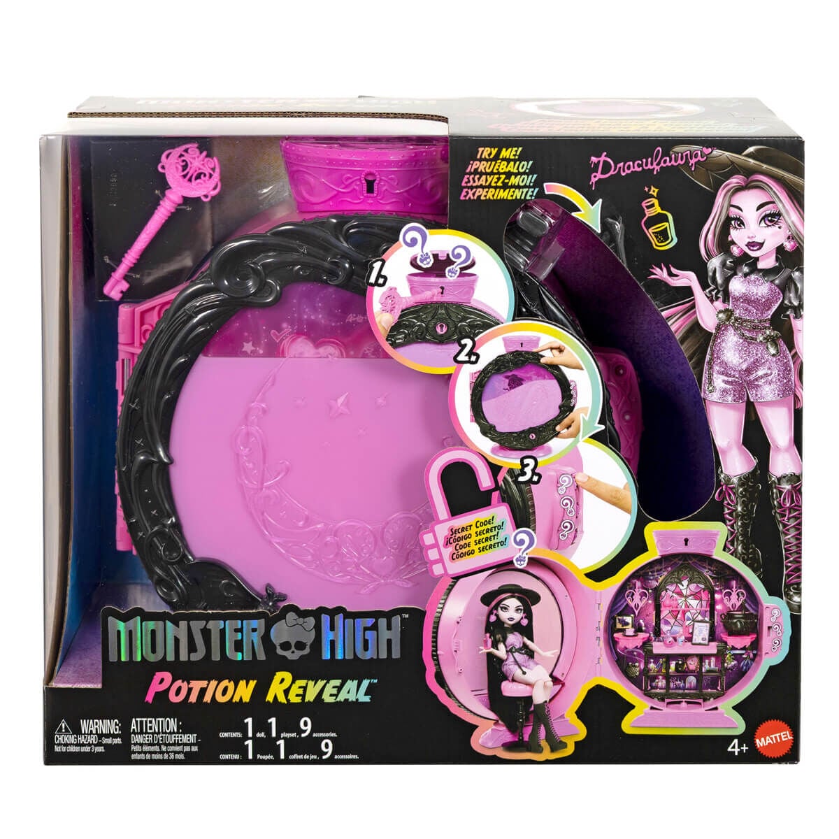 Monster High İksir Kazanı Draculaura Bebek ve Oyun Seti-  JKD76