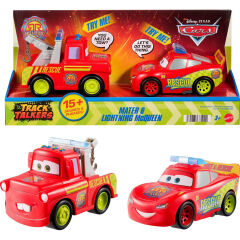 Disney Pixar Cars Track Talkers Şimşek McQueen ve Mater Sesli Araç Seti-  JMT56