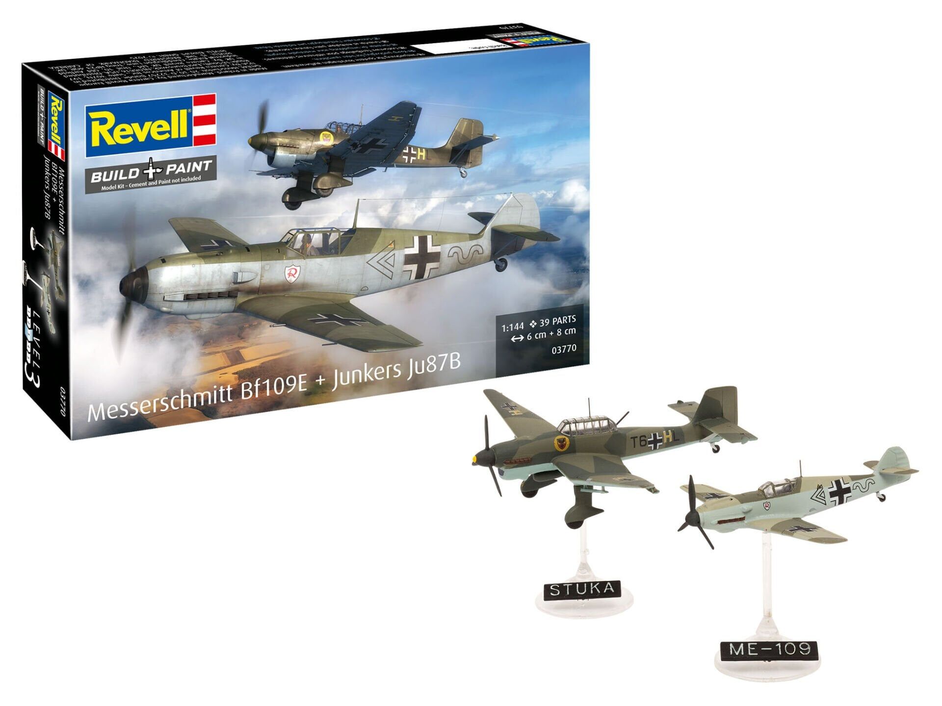 Revell Messerschmitt Bf109E & Junkers Ju87B Stuka Model Kit (03770)