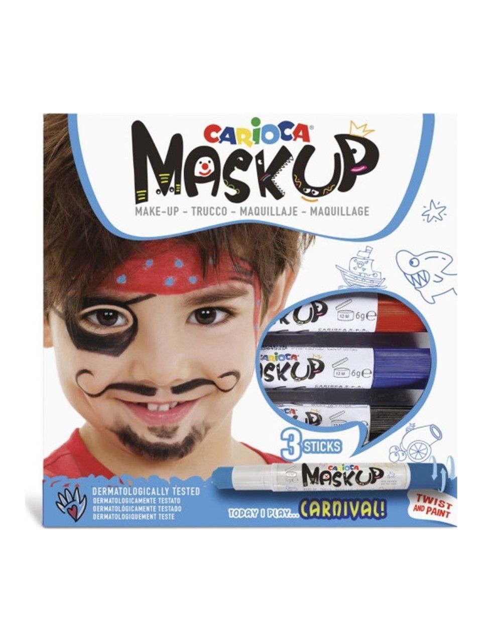 YÜZ BOYASI 6 GR. 3 RENK CARNIVAL