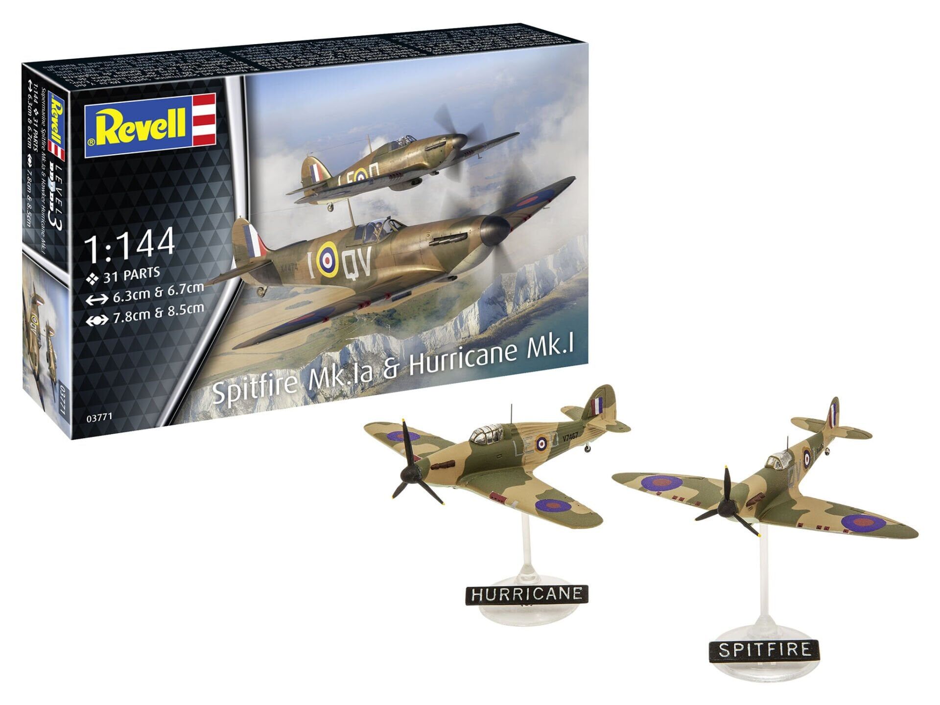Revell Supermarine Spitfire Mk.Ia & Hawker Hurricane Mk.I Model Kit (03771)