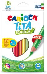 TİTA MAXI ÜÇGEN KURU BOYA KALEMİ 12'Lİ