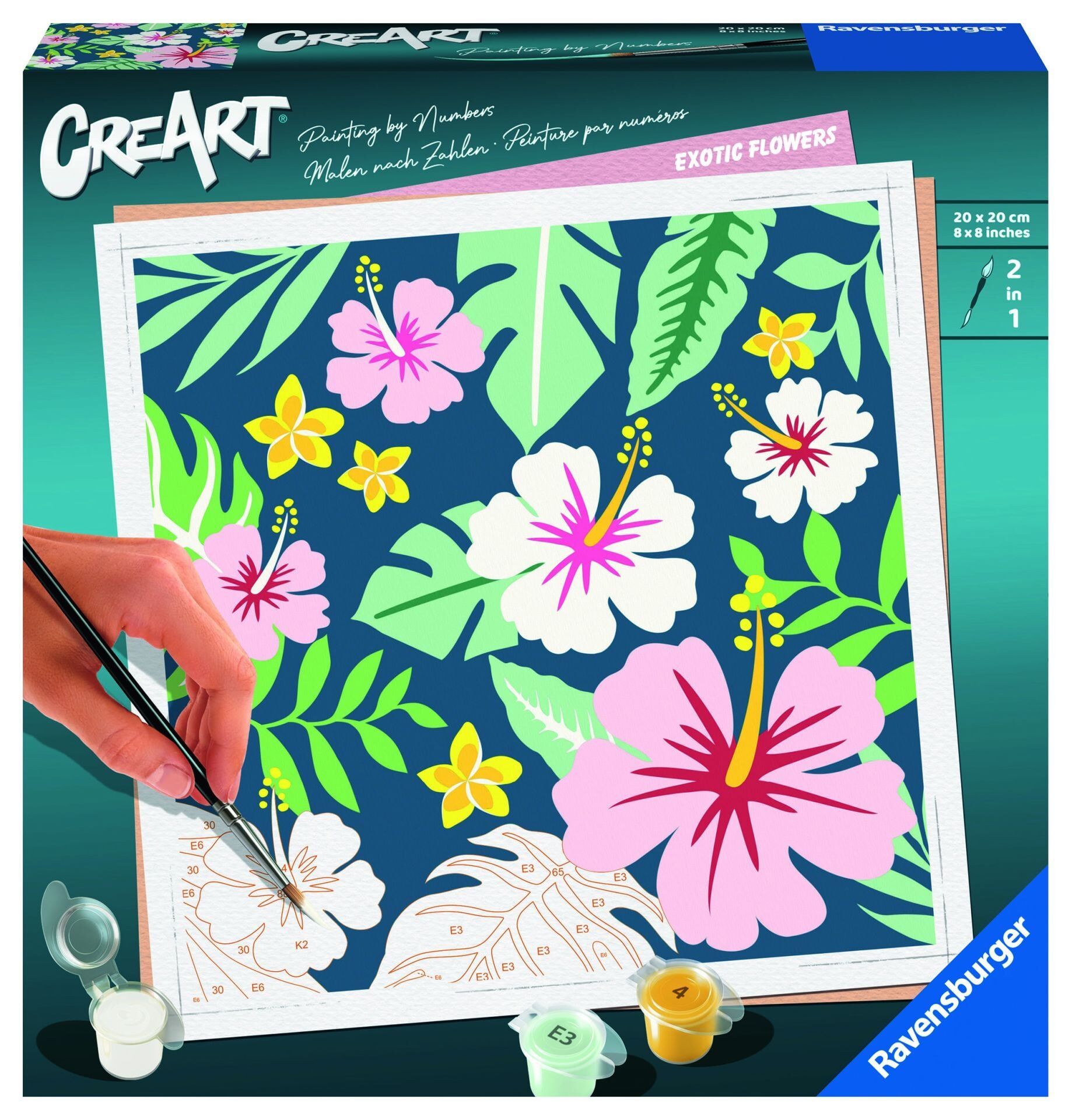 Creart Egzotik Çiçekler - Sayılarla Boyama Hobi Seti (237296)