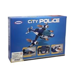 Samatlı Oyuncak Polis Helikopteri Yapım Seti 250 Parça XB-51013