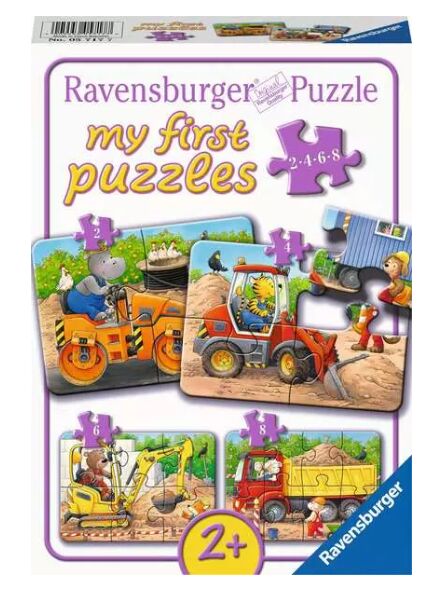 2/4/6/8 Parça Puzzle Şantiyede Hayvanlar (057177)
