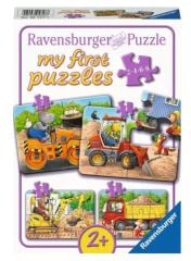 2/4/6/8 Parça Puzzle Şantiyede Hayvanlar (057177)
