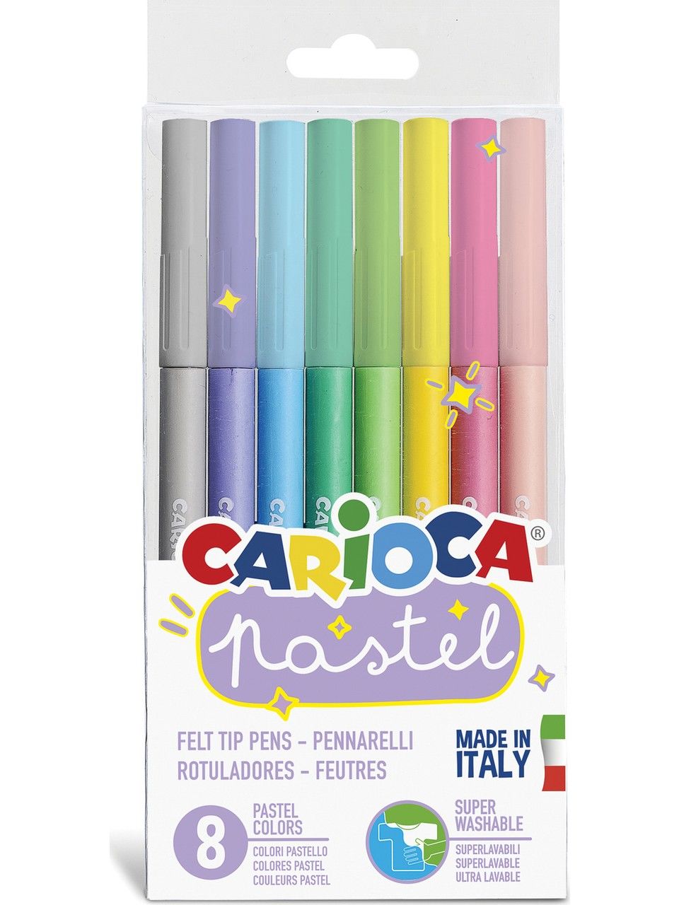 PASTEL SÜPER YIKANABİLİR KEÇELİ KALEM 8'Lİ
