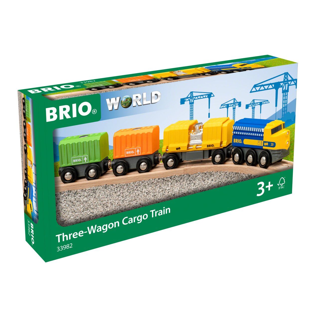 BRIO 3 Vagonlu Kargo Treni (33982)