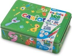 SÜPER YIKANABİLİR KEÇELİ KALEM SETİ 100'LÜ + BOYAMA KİTABI