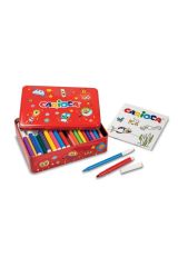SÜPER YIKANABİLİR KEÇELİ KALEM SETİ 100'LÜ + BOYAMA KİTABI