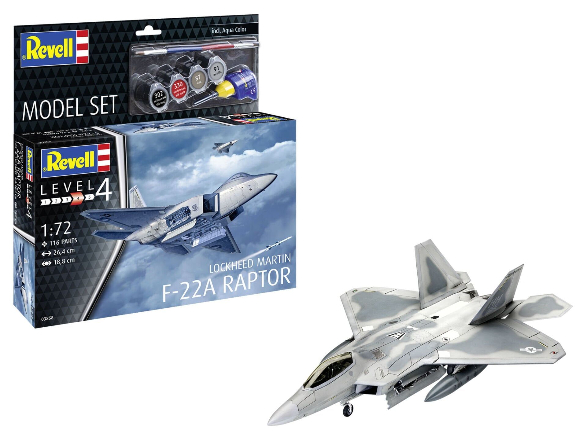 Revell Model Set Lockheed Martin F-22A Raptor (63858)