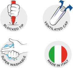 BİCOLOR SÜPER YIKANABİLİR ÇİFT UÇLU KEÇELİ BOYA KALEMİ 12'Lİ 24 RENK