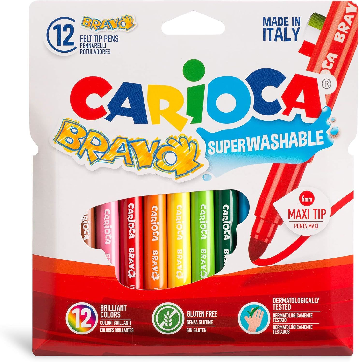 BRAVO SÜPER YIKANABİLİR KEÇELİ BOYA KALEMİ 12'Lİ