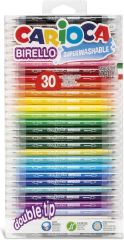 BIRELLO SÜPER YIKANABİLİR ÇİFT TARAFLI KEÇELİ BOYA KALEMİ 30'LU