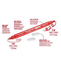 BIRELLO SÜPER YIKANABİLİR ÇİFT TARAFLI KEÇELİ BOYA KALEMİ 12'Lİ