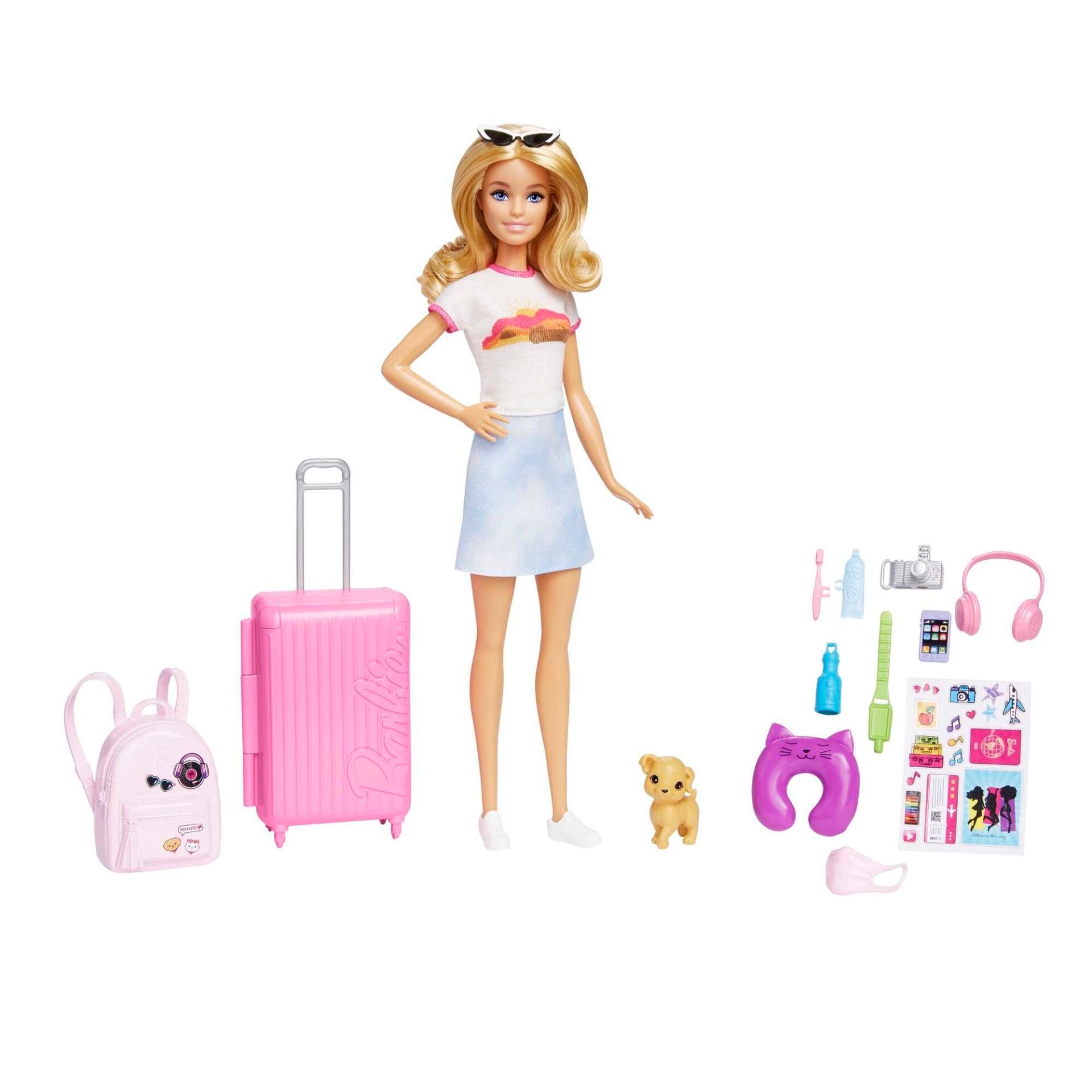 Barbie Seyahatte Bebeği ve Aksesuarları- HJY18