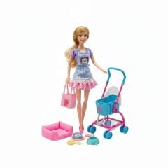 Samatlı Oyuncak Aksesuarlı Büyük Boy Bebek 2128-6