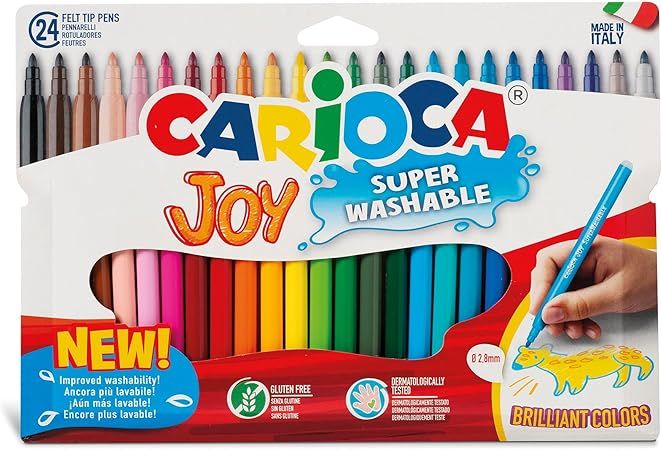 JOY SÜPER YIKANABİLİR KEÇELİ BOYA KALEMİ 24'LÜ