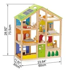 Hape 4 Mevsim Mobilyalı Oyuncak Ev