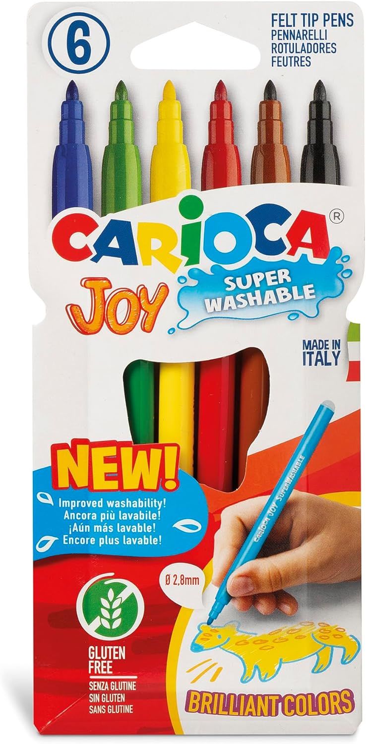 JOY SÜPER YIKANABİLİR KEÇELİ BOYA KALEMİ 6'LI