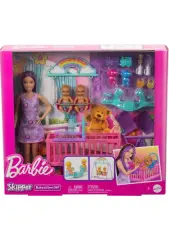 Barbie Skipper İkiz Bebekler Bakımı Oyun Seti- HXM99