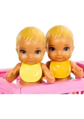 Barbie Skipper İkiz Bebekler Bakımı Oyun Seti- HXM99