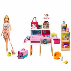 Barbie ve Evcil Hayvan Dükkanı Oyun Seti- GRG90