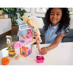 Barbie ve Evcil Hayvan Dükkanı Oyun Seti- GRG90