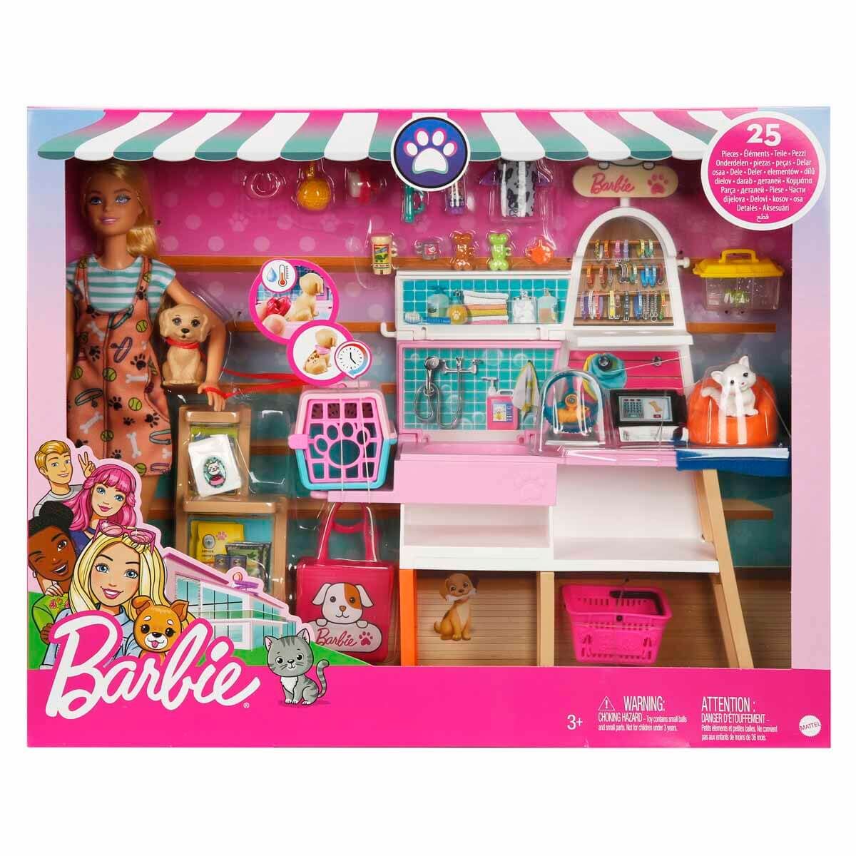 Barbie ve Evcil Hayvan Dükkanı Oyun Seti- GRG90
