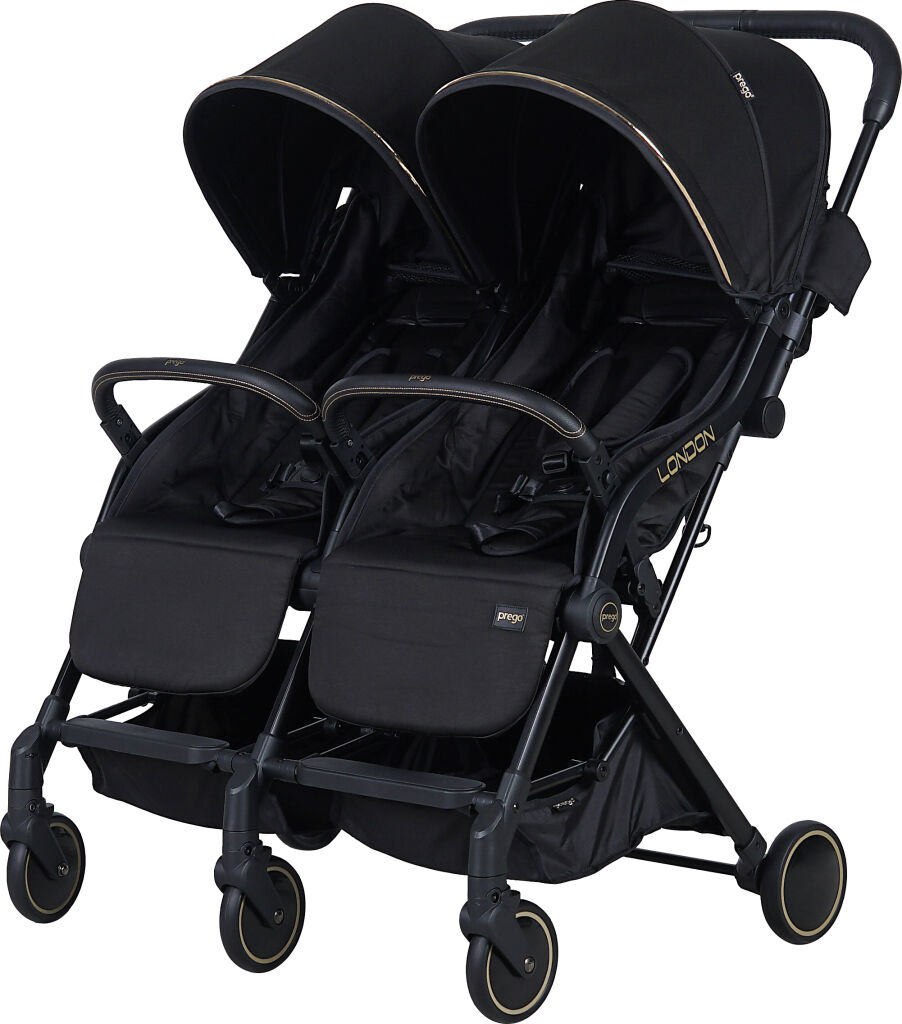 LONDON PREGO İKİZ BEBEK ARABASI SİYAH- 2236