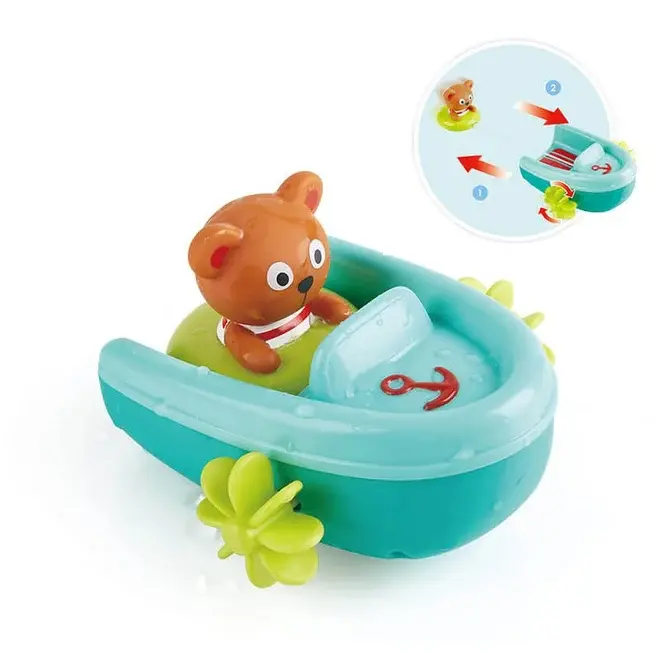 Hape Çek-Bırak Tekne ve Ayıcık - Banyo Oyuncağı
