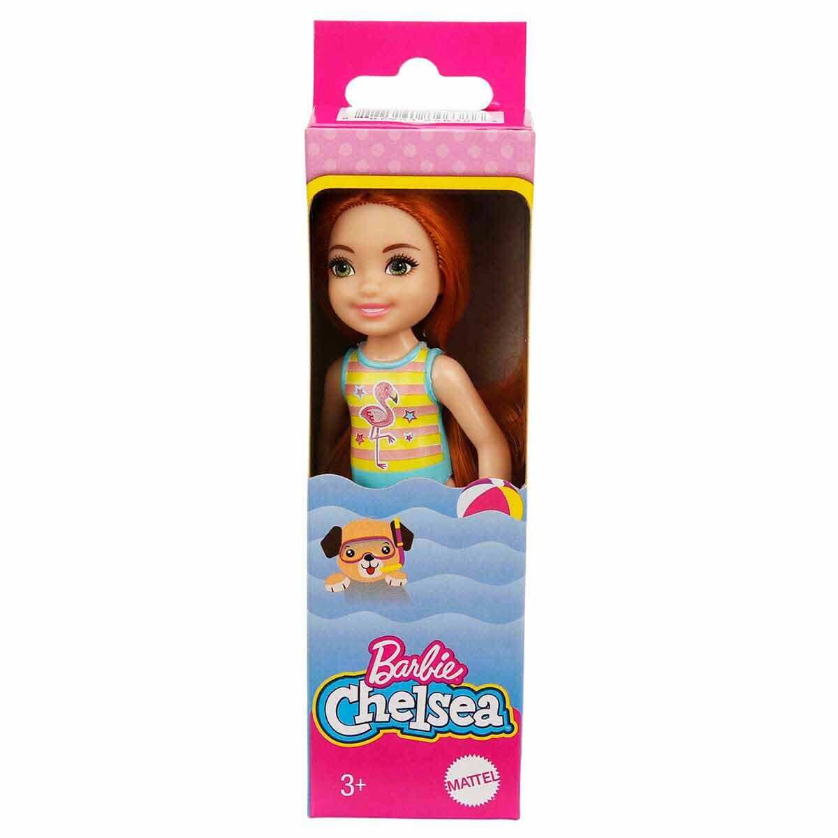 Barbie Chelsea Tatilde Bebekleri GLN73 - Kızıl - Flamingo Atletli Gln72