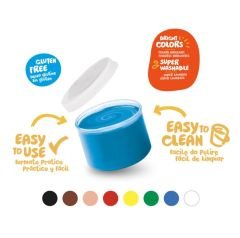 CARİOCA® Bebek Parmak Boyası 8 Renk 8X50 ML Süper Yıkanabilir 2+ Yaş