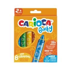 CARİOCA® Bebek Yıkanabilir Mum Pastel Boya 8'li 2+ Yaş