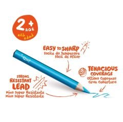 CARİOCA® Jumbo Bebek Üçgen Kuru Boya Kalemi 10'lu 2+ Yaş