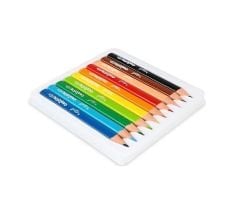 CARİOCA® Jumbo Bebek Üçgen Kuru Boya Kalemi 10'lu 2+ Yaş