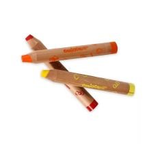 CARİOCA® Jumbo Bebek ''3 in 1'' Ahşap Gövdeli Boya Kalemi 10'lu (Kalemtıraş Hediyeli) 1+ Yaş