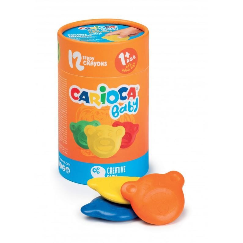 CARİOCA® Teddy Bebek Crayons 12'li 1+ Yaş