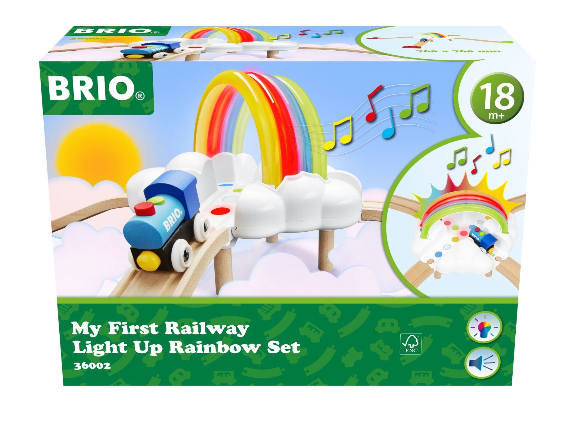 BRIO İlk Tren Setim Işıklı Gökkuşağı (36002)